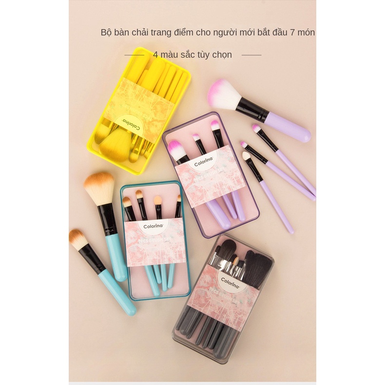 Set 7 Cọ Trang Điểm Chuyên Nghiệp Chất Lượng Cao