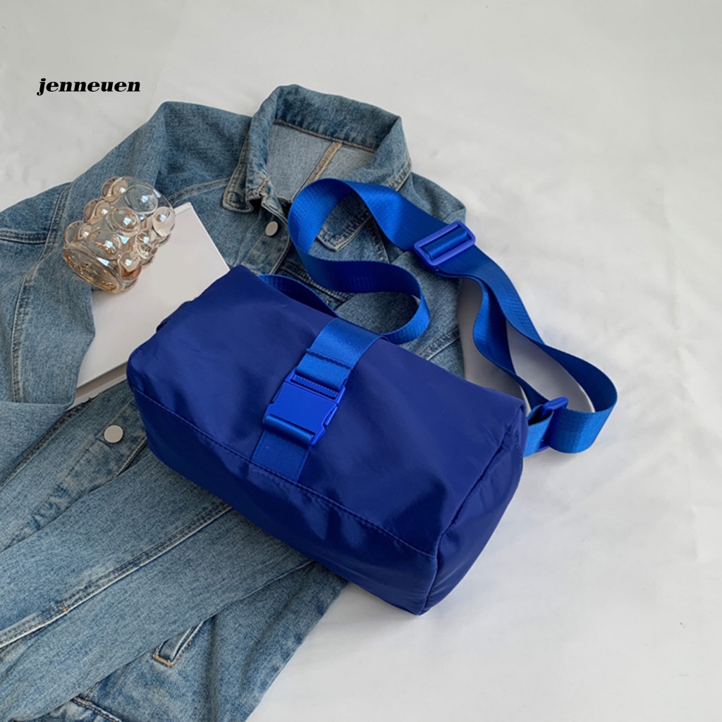 Túi Đeo Chéo Vải Oxford Màu Trơn Có Khóa Kéo Sức Chứa Lớn Có Thể Điều Chỉnh Dành Cho Nữ