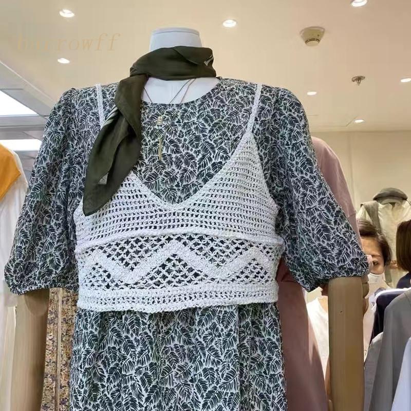 Áo Croptop Dệt Kim Không Tay Cổ Chữ V Họa Tiết Kẻ Sọc Thời Trang Hàn Quốc Cho Nữ