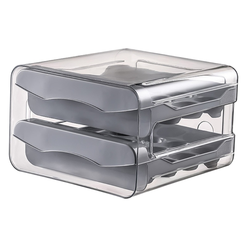 Giá Đỡ Trứng 2 Tầng Bằng Nhựa Tiện Dụng Cho Tủ Lạnh