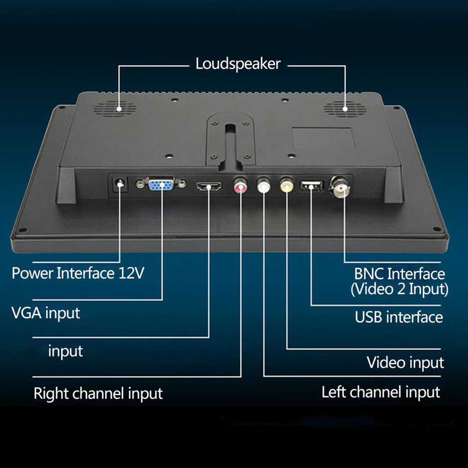 Màn hình độ phân giải cao LCD 10 inch tương thích HDMI dành cho XBOX For Switch | BigBuy360 - bigbuy360.vn