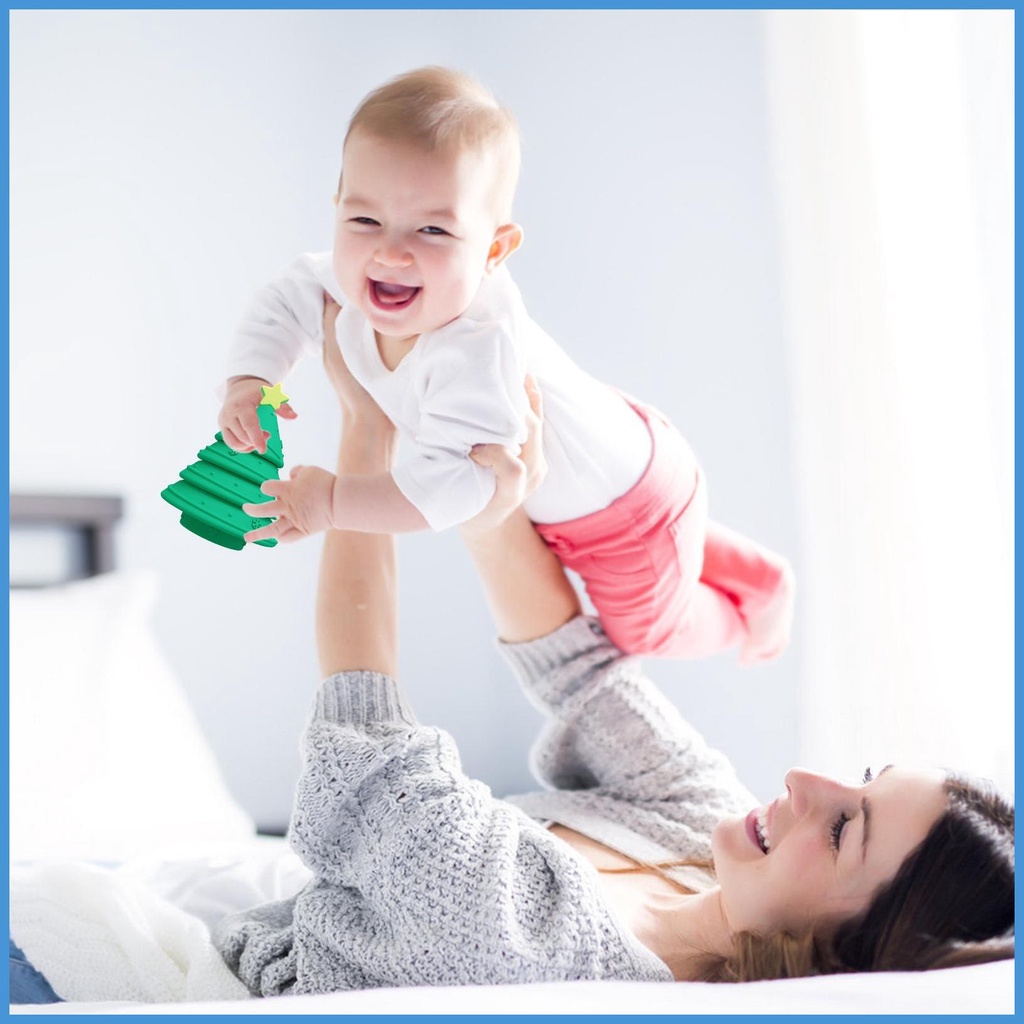 Đồ Chơi Tháp Xếp Chồng Lên Nhau Cây Thông Giáng Sinh Montessori Cho Bé Mọc Răng Kết Hợp Bàn Tay Mắt luvn luvn