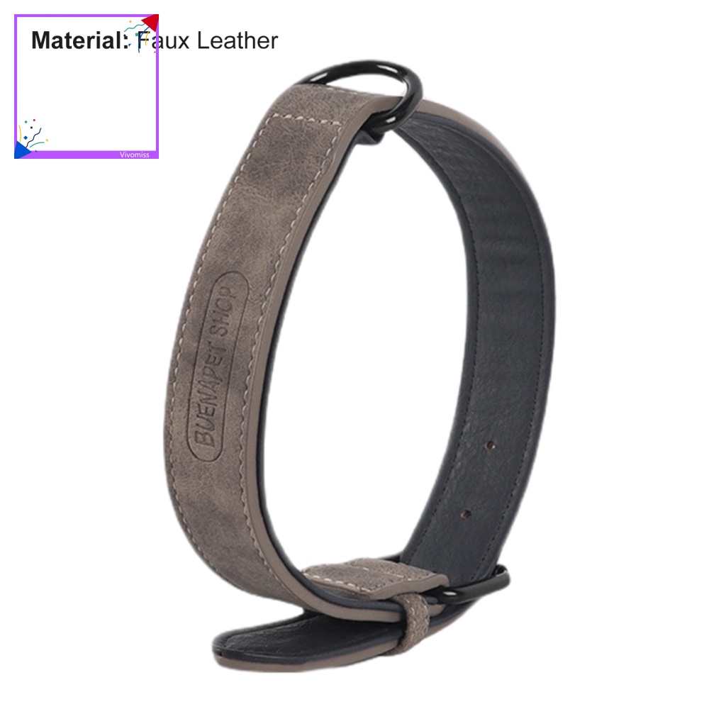 Vòng Cổ Giả Da Màu Trơn Chống Mài Mòn Tùy Chỉnh Thời Trang Cho Thú Cưng