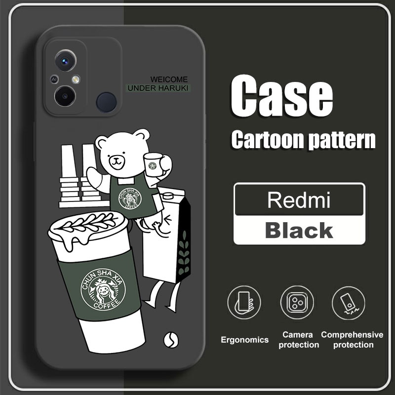 Vỏ mềm cho điện thoại xiaomi redmi 12c 12 11a ốp lưng silicon họa tiết hoạt hình