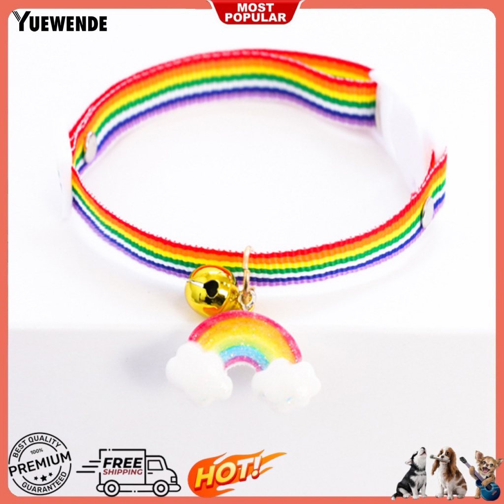 Ye.b Vòng Cổ Bằng Vải In Hình Chuông Mặc Hàng Ngày Cho Thú Cưng