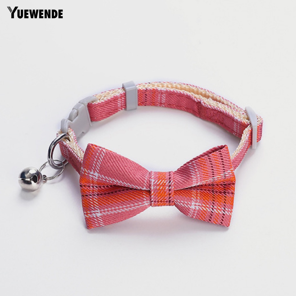 Vòng Cổ Gắn Chuông Họa Tiết Sọc Caro Cho Thú Cưng