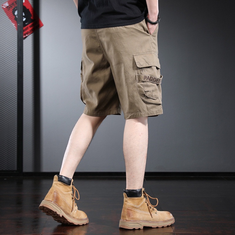 Quần short kaki AOKANG ống rộng phong cách Mỹ thời trang mùa hè cho nam