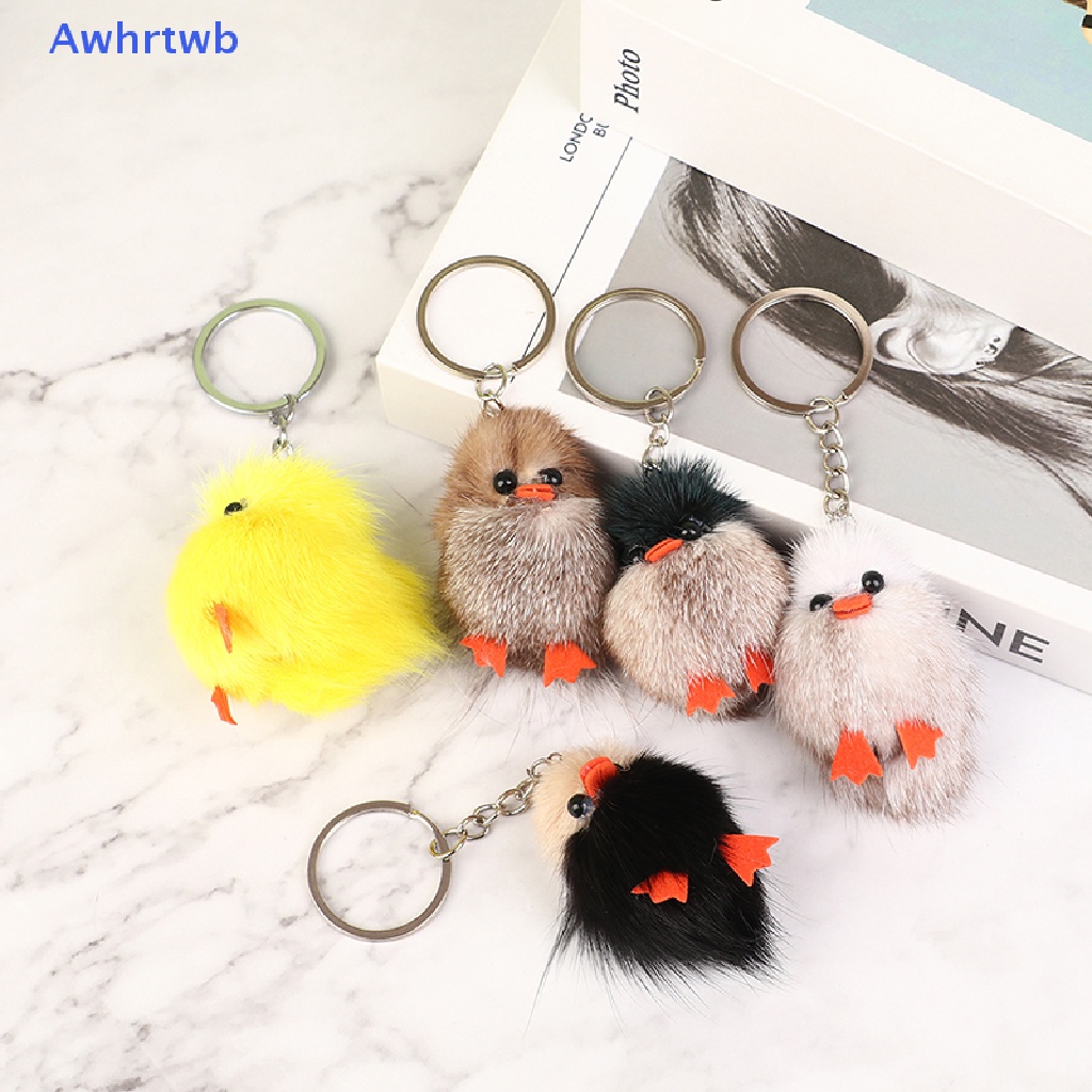 1 Móc Khóa Gà Con Lông Mềm Mại Dễ Thương Mới