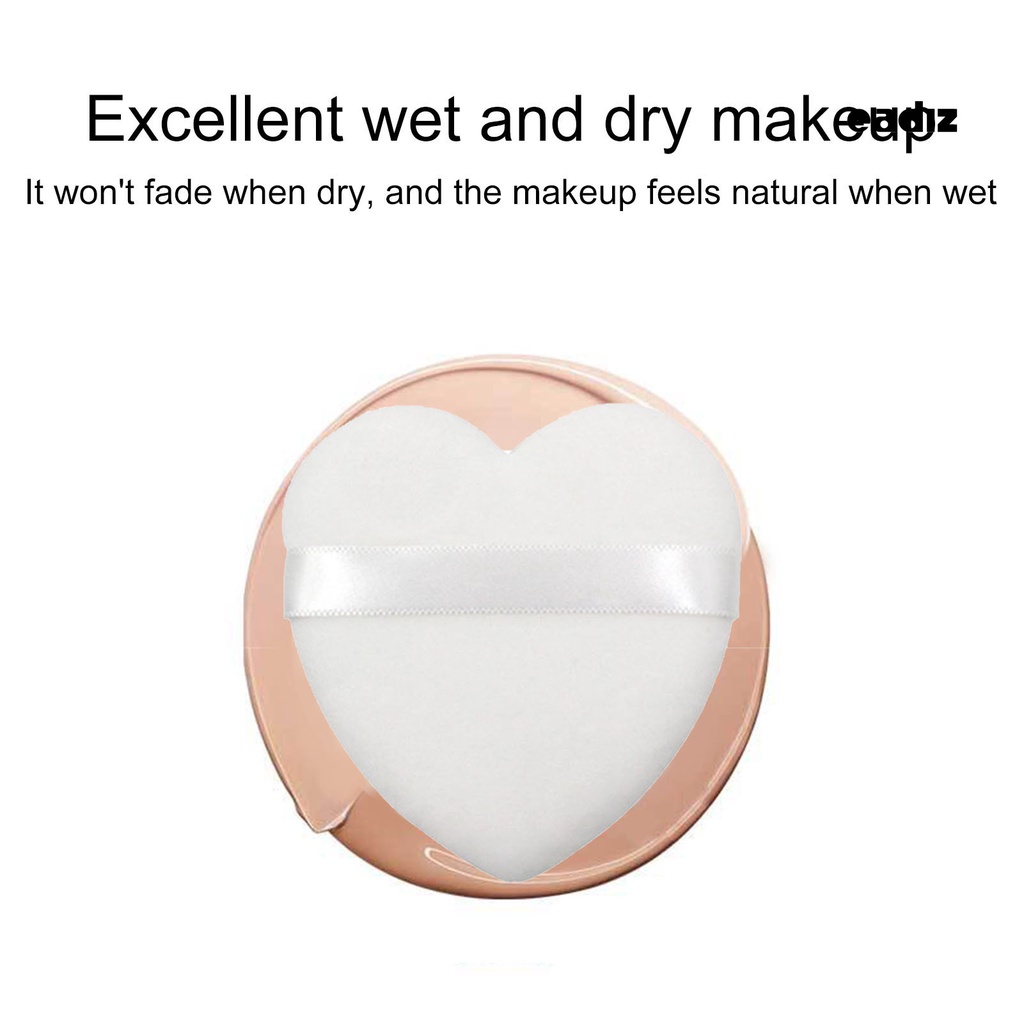 Mút Trang Điểm Cotton Độ Đàn Hồi Cao Hình Trái Tim Có Thể Tái Sử Dụng Cho Nữ