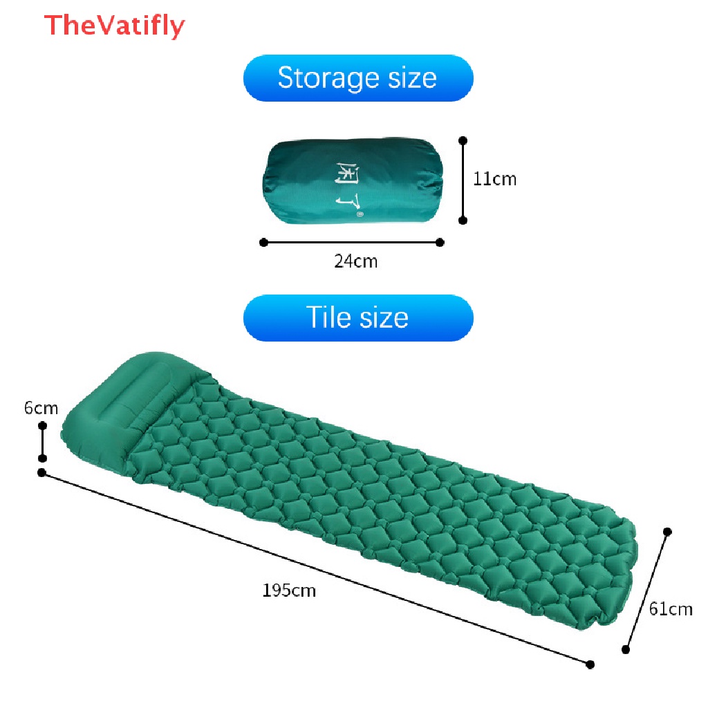 Đệm Bơm Hơi Siêu Nhẹ Tích Hợp Gối Tựa Đầu Tiện Dụng Mang Theo Du Lịch / Cắm Trại