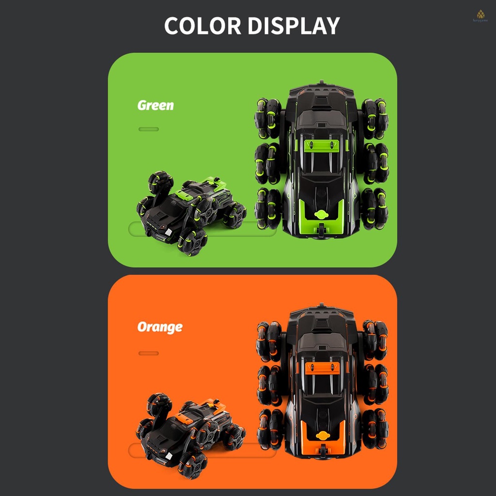 Xe Hơi Điều Khiển Từ Xa 2.4GHz 4WD 2 Chế Độ Điều Khiển 360 Độ Kèm Phụ Kiện° Xe Hơi Xoay Có Đèn Và Nhạc Độc Đáo Thú Vị