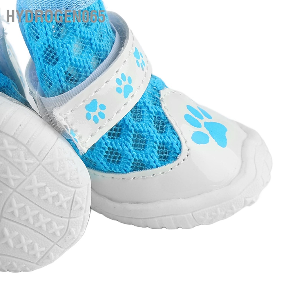 Hydrogen065 4 Boot Cho Chó Mùa Hè Thời Trang Lưới Thoáng Khí Nhẹ Chống Trơn Trượt Chân Bảo Vệ Ngoài Trời Đi Bộ