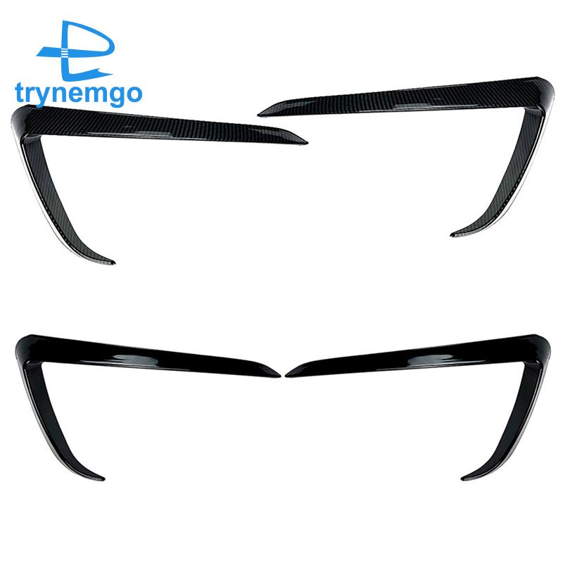 Miếng Dán Viền Đèn Sương Mù Bằng Sợi Carbon Cho Tesla Model Y 2019-2021