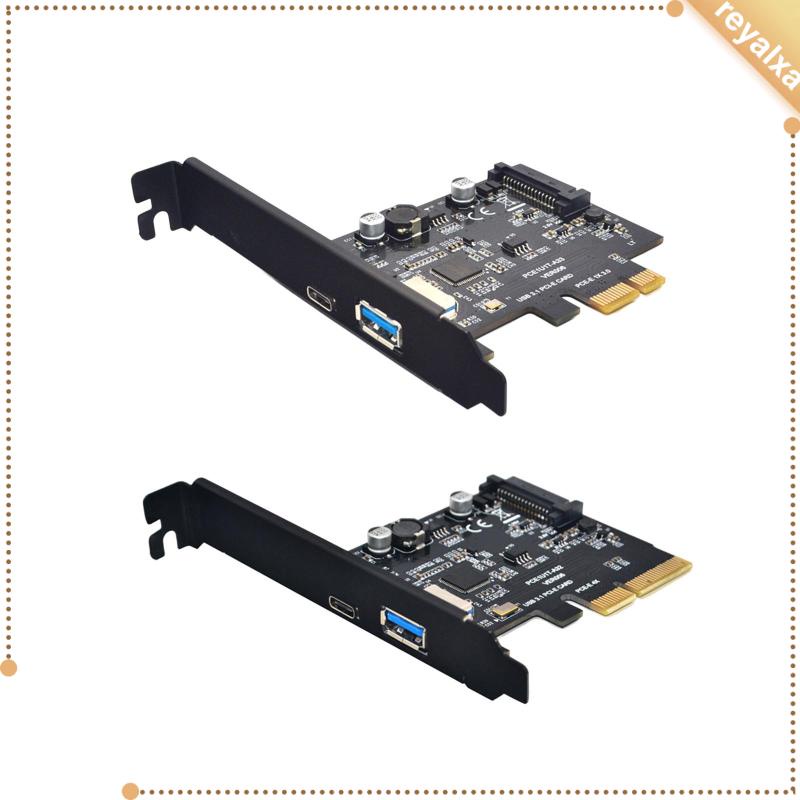Thẻ Mở Rộng PCIe Sang USB 3.1 10 Gbps USB A + USB C Hỗ Trợ Lắp Đặt Cho Wins10 / 8 PCIe