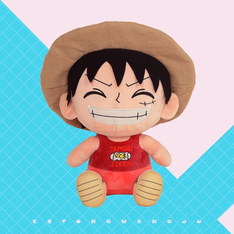 Thú Nhồi Bông Mềm Mại Hình Nhân Vật One Piece Trang Trí