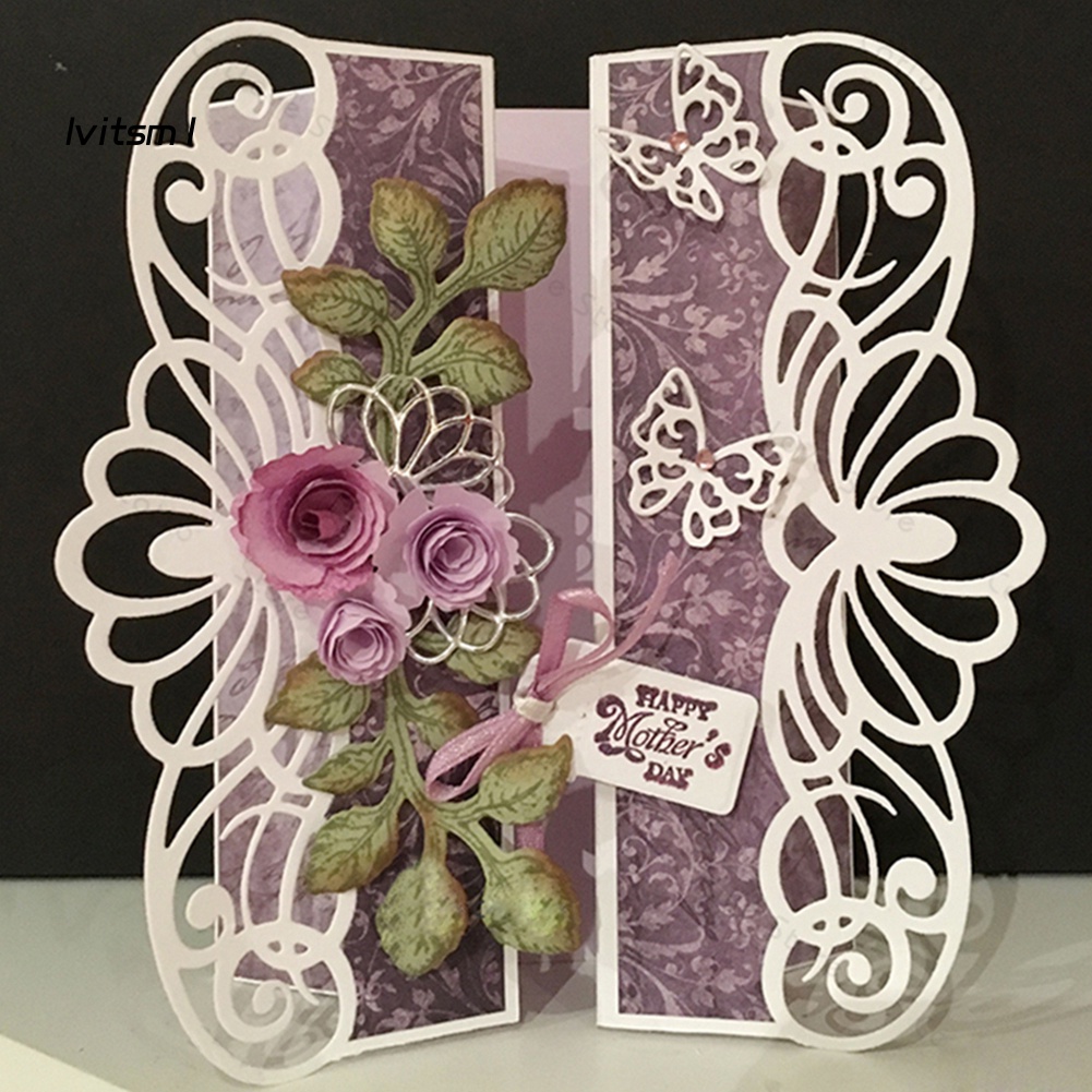 Khuôn Cắt Giấy Làm Từ Kim Loại Hình Hoa Trang Trí Scrapbook