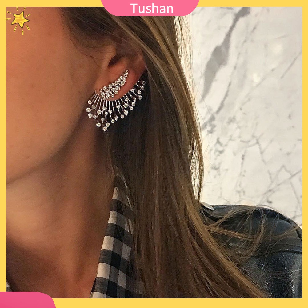 1 Khuyên Tai Hình Quạt Phong Cách Vintage Nữ Tính