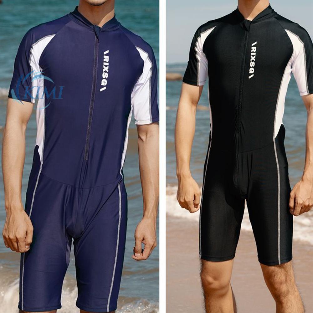 Áo Liền Quần Đi Biển Lướt Sóng Tay Ngắn Chất Liệu Polyester Cho Nam