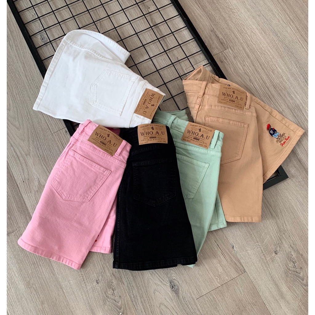 Chân Váy Jean Thêu Gấu W.h.o.a.u