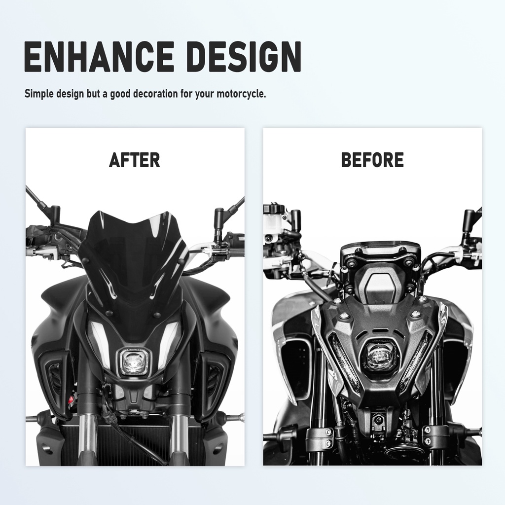 Kính Chắn Gió Đôi Chuyên Dụng Cho Xe Mô Tô Yamaha FZ-07 MT-07 MT07 FZ07 MT 07 2021 2022