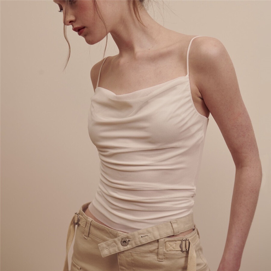 Áo Hai Dây Màu Trơn Dáng Ôm Gợi Cảm Thời Trang Mùa Hè Cho Bạn Gái