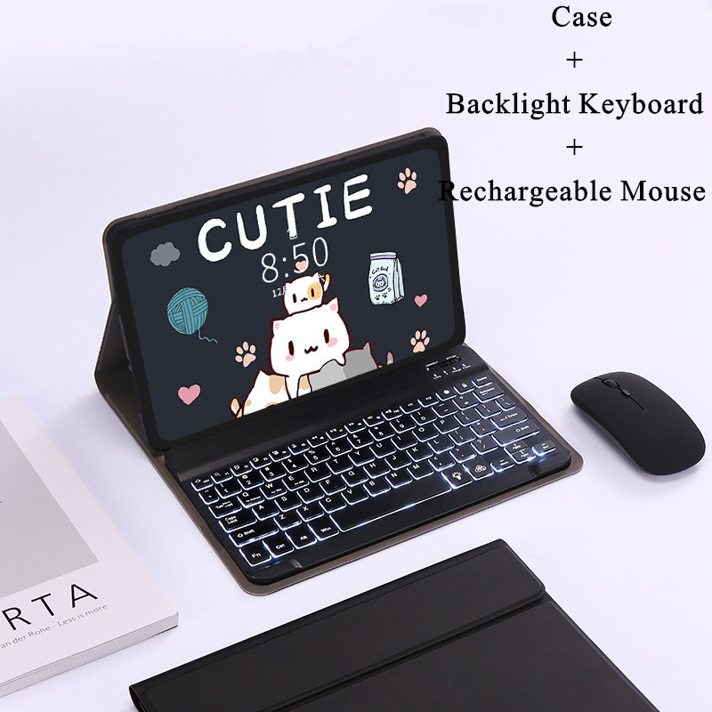 Bao Da Máy Tính Bảng Kèm Bàn Phím Bluetooth Không Dây Cho Lenovo Xiaoxin Pad 10.6 inch 2022 Tab M10 Plus 3rd