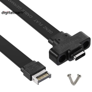 Dây cáp nối dài bảng điều khiển phía trước usb 3.1 loại e sang type c gen 2 kèm 2 vít