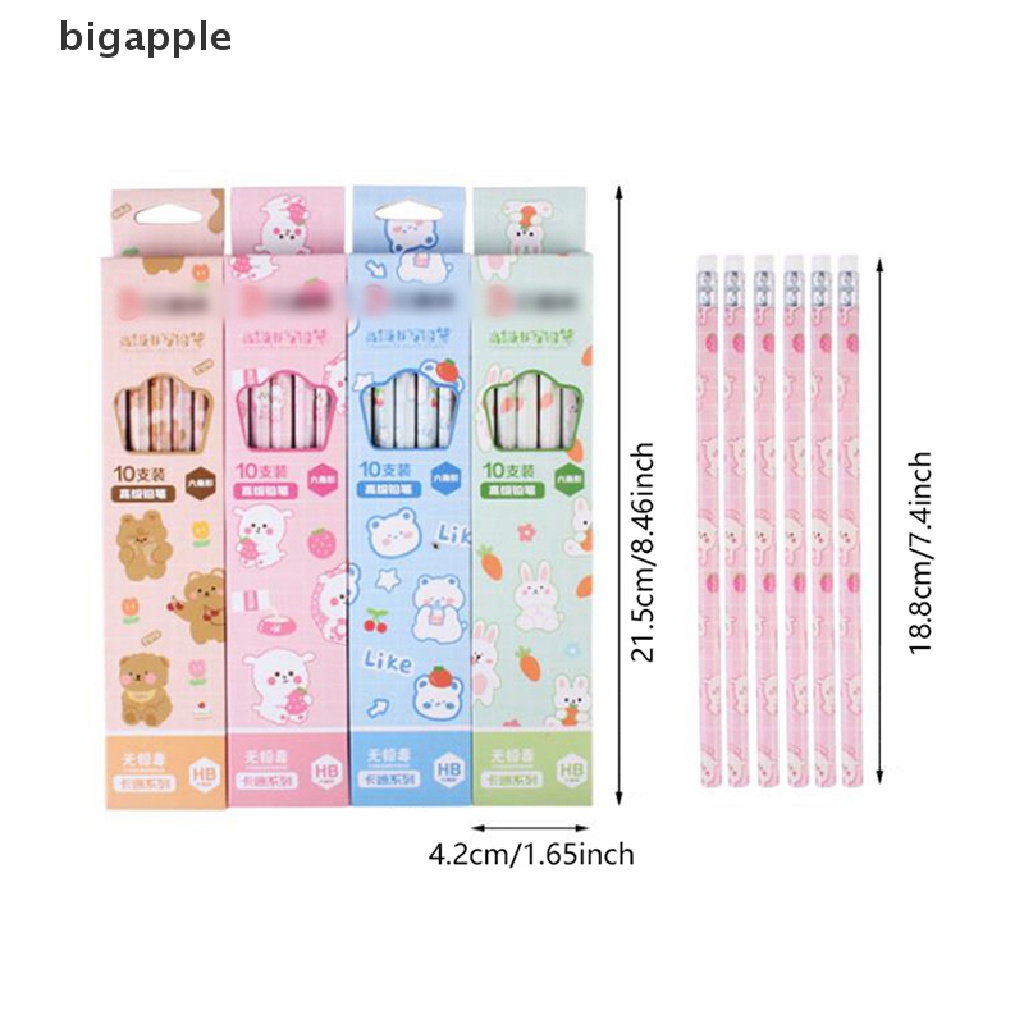 Set 10 Bút Chì Họa Tiết Hoạt Hình Đáng Yêu