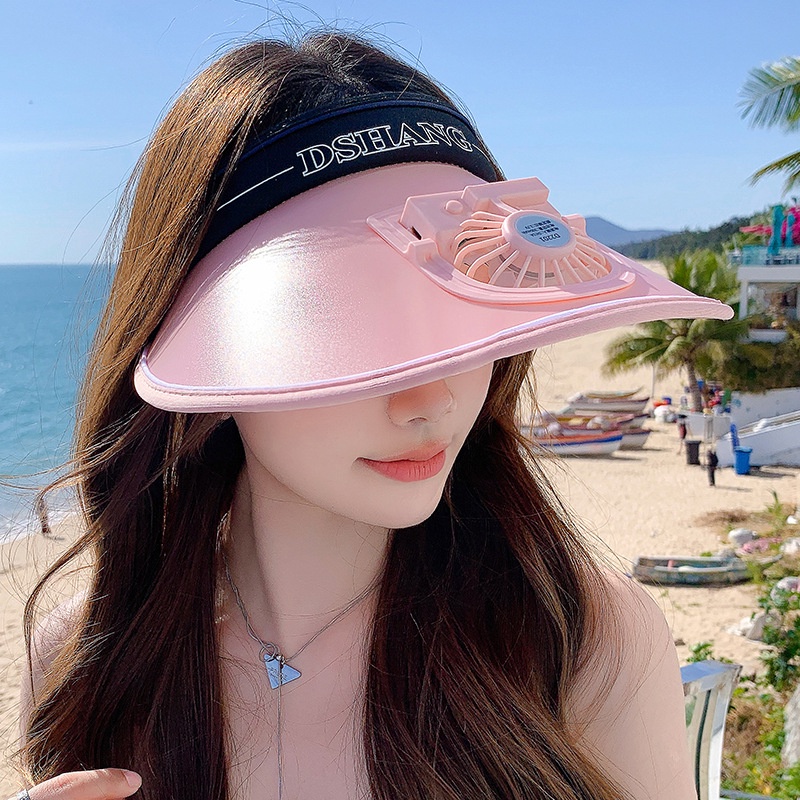 Mũ Chống Nắng Kèm Quạt Có Thể Sạc Lại Thời Trang Mùa Hè Dành Cho Nam Và Nữ