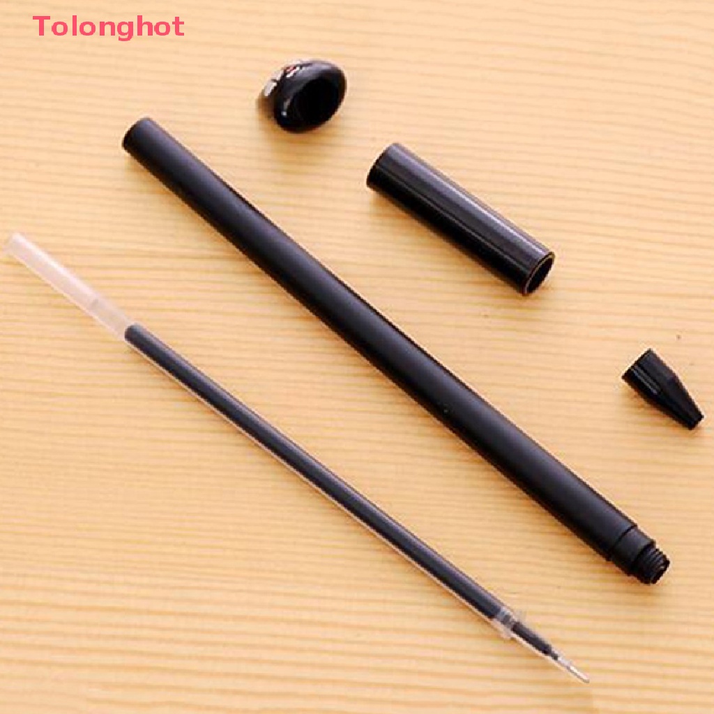 Set 4 Bút Mực Gel Ngòi 0.5mm Hình Mèo Đen Đáng Yêu