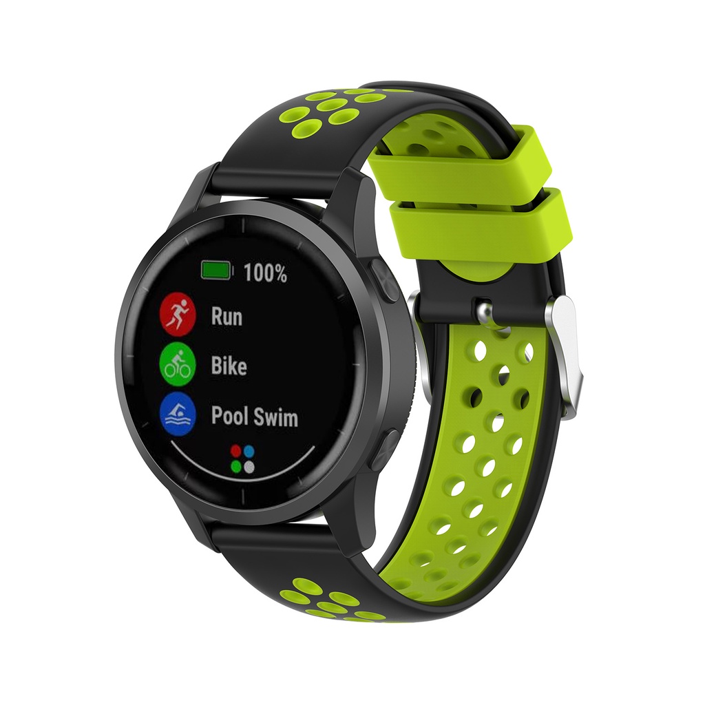 Dây Đeo Silicon 18 20 22mm Cho Garmin Forerunner 265 265s 255 255s Vivoactive 4 4S 3 Venu Sq 2