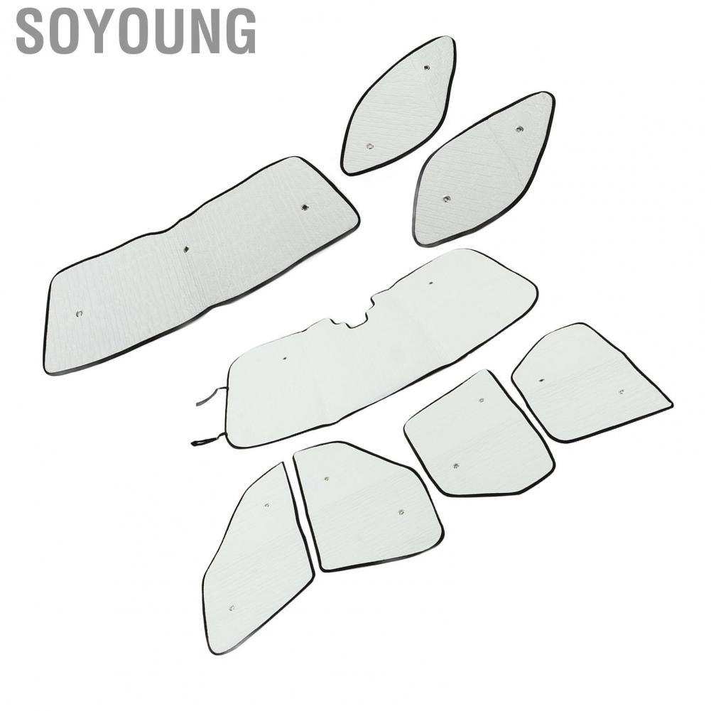 Soyoung Car Window Sunshade Double Layer Auto Interior Sunshades Cover Safe Aluminum Foil PE Cotton for Vehicle