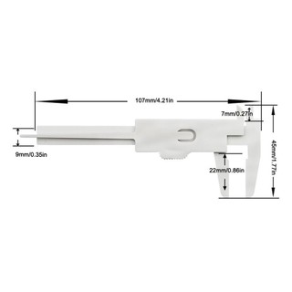 0-80mm Double Scale Plastic Vernier Caliper Mini Ruler Measurement Tool
