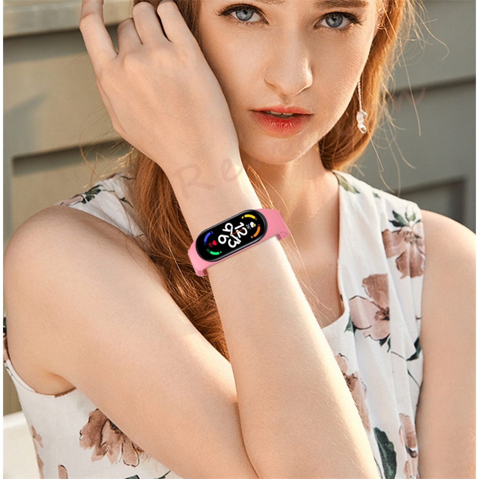Dây Đeo Tay Thay Thế Bằng Silicon Mềm Màu Kẹo Cho Xiaomi Mi Band 8 Miband 8