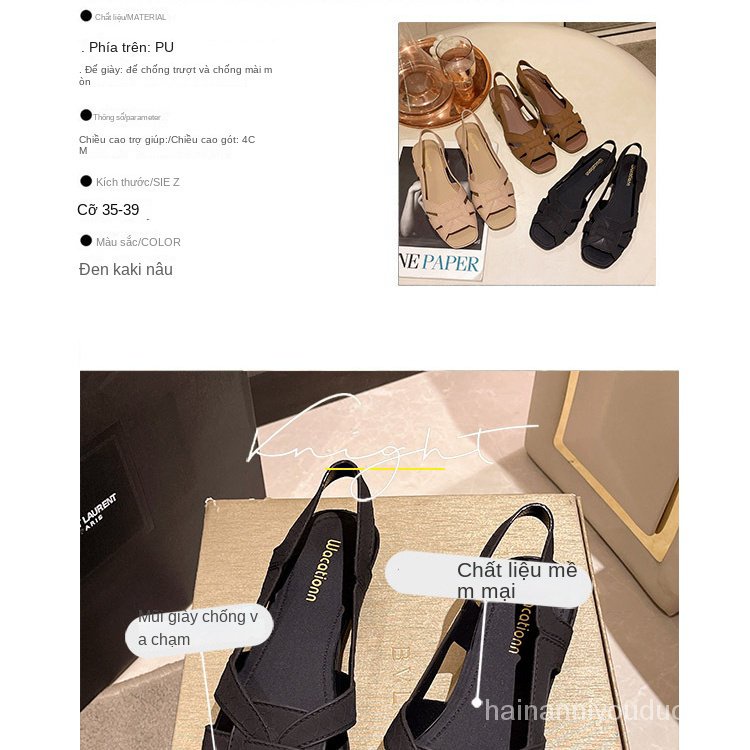 Giày Sandal Đế  Thời Trang Mùa Hè Dành Cho Nữ