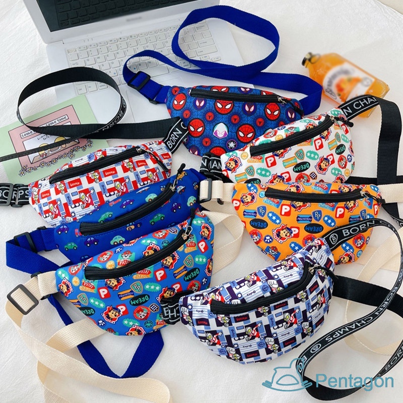 Túi Đeo Chéo In Họa Tiết Hoạt Hình Siêu Nhẹ Phong Cách Hàn Quốc Cho Bé