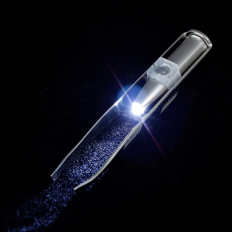 1 Nhíp Tỉa Lông Mày Xo94Bsyu Bằng Thép Không Gỉ Có Đèn Led