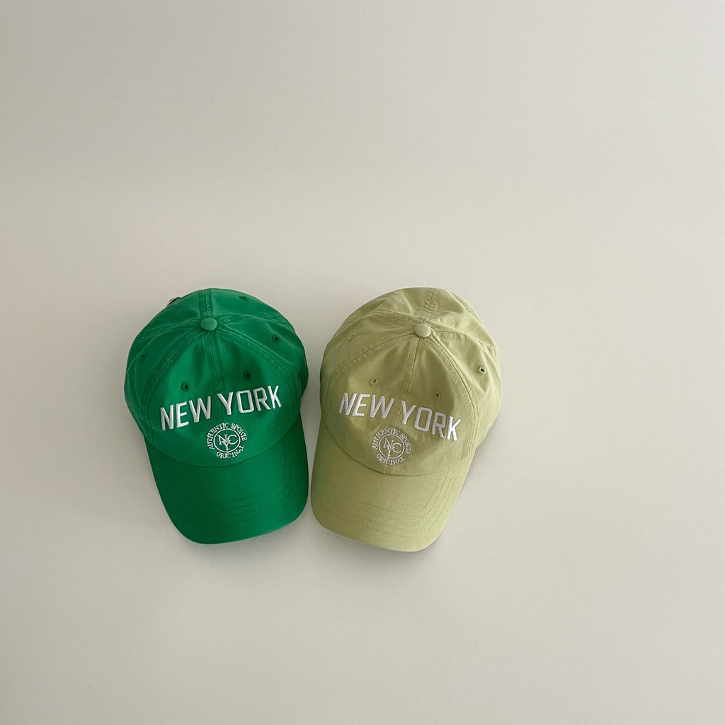 Mũ Lưỡi Trai Thêu Chữ NEW YORK Phong Cách Hàn Quốc Cho Bé