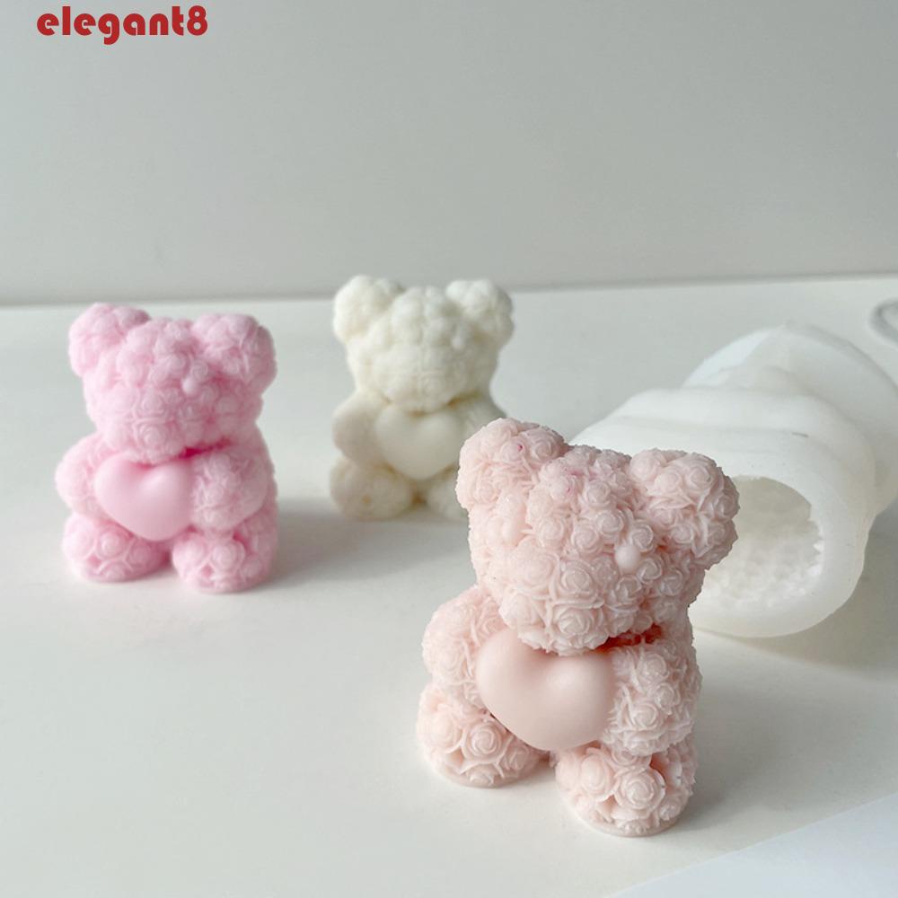 Khuôn Làm Nến Handmade Bằng Silicon Hình Chú Gấu Dễ Thương Dùng Làm Quà Tặng