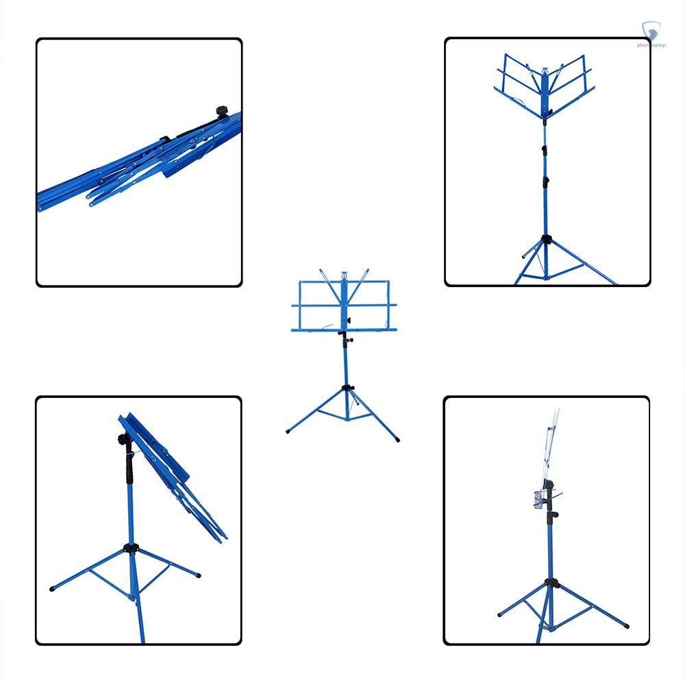 Giá Đỡ Bản Nhạc Gấp Gọn Bằng Kim Loại Gọn Nhẹ Chống Thấm Nước Kèm Túi Đựng Tiện Lợi