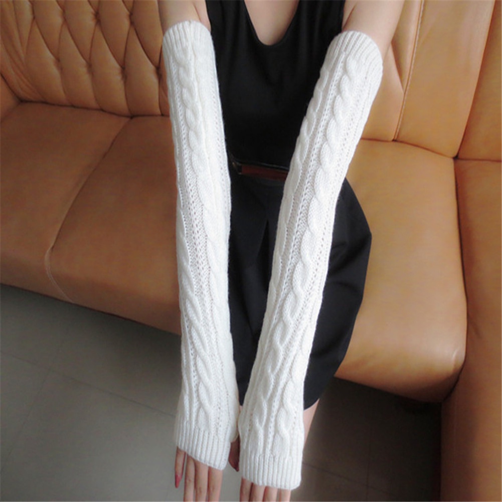 Găng Tay Len Hở Ngón Màu Sắc Thời Trang
