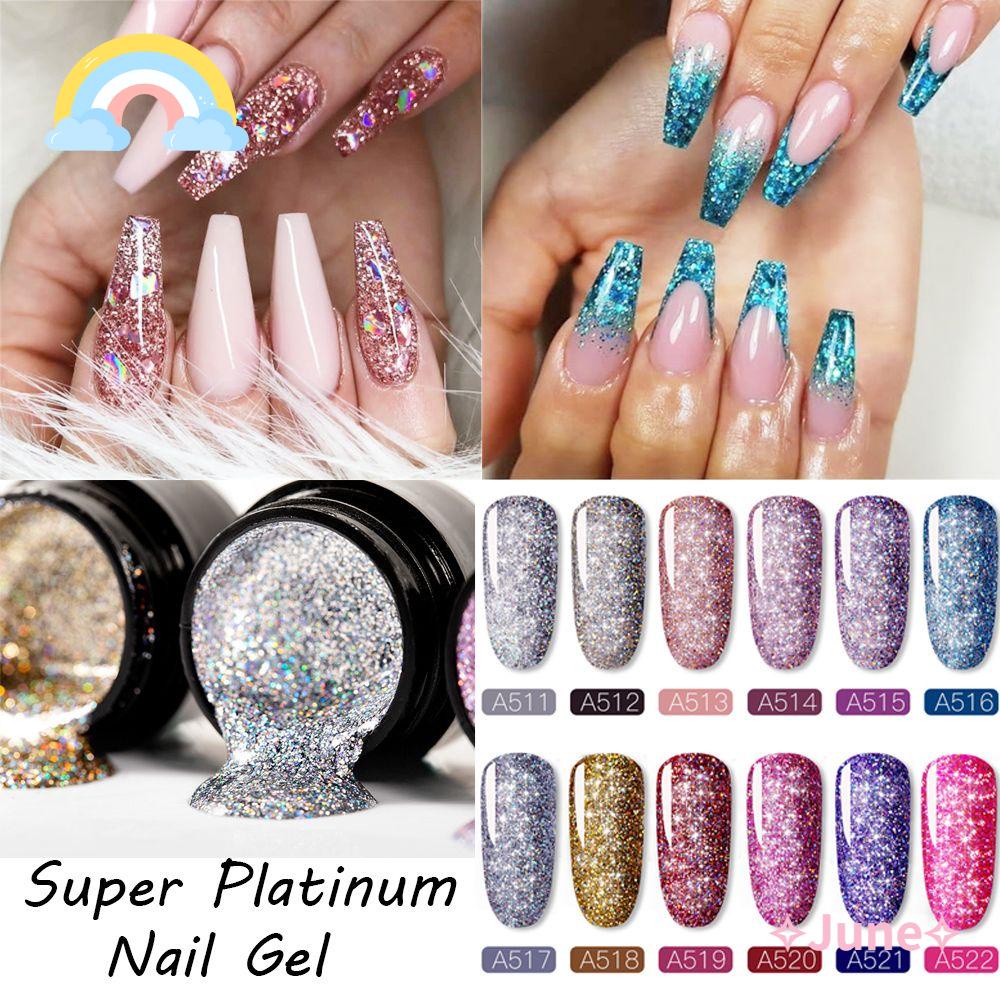 [Hàng mới về] Lọ gel sơn kim tuyến 5ml trang trí móng tay bền màu hiệu quả