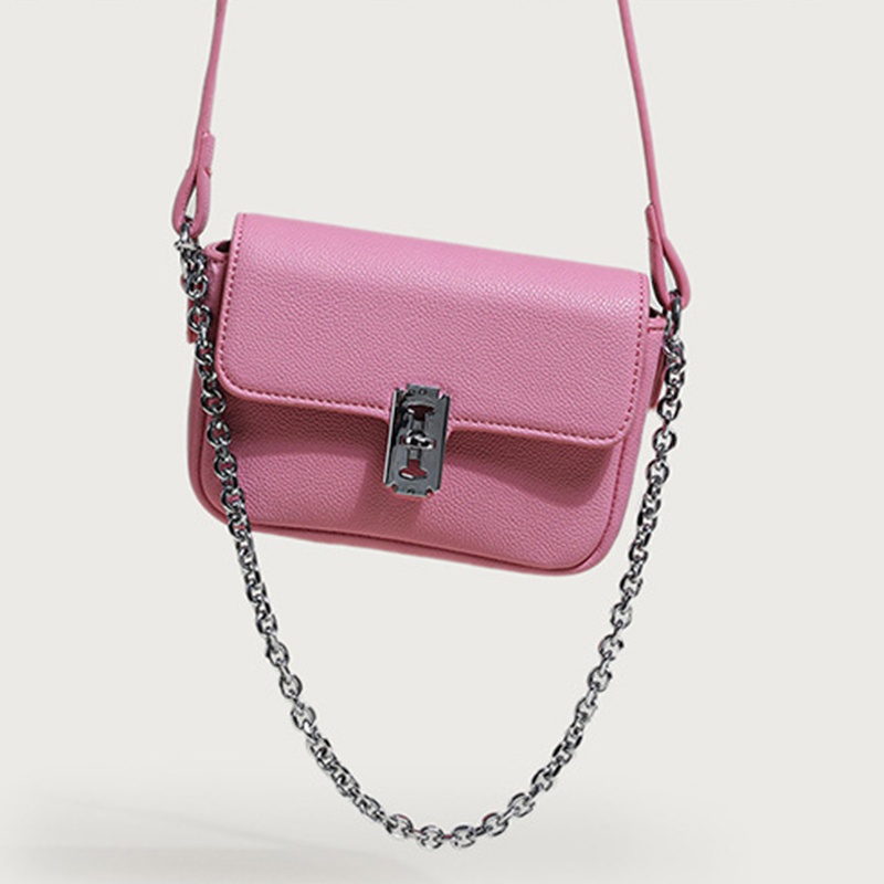 Túi Đeo Chéo Dây Xích Hình Vuông mini Có Khóa Dễ Phối Đồ Thời Trang Cho Nữ