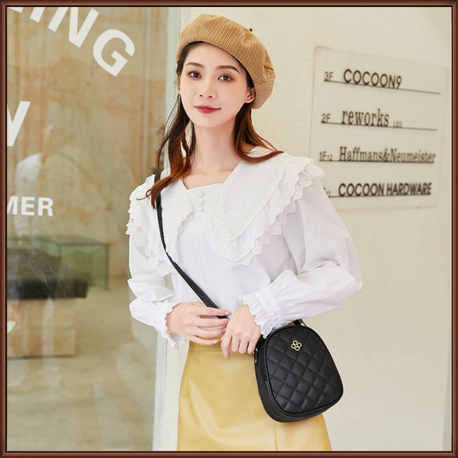 Túi Đeo Chéo Mini Bằng Da Pu Kèm Dây Đeo Sợi Xích Thời Trang Cho Nữ