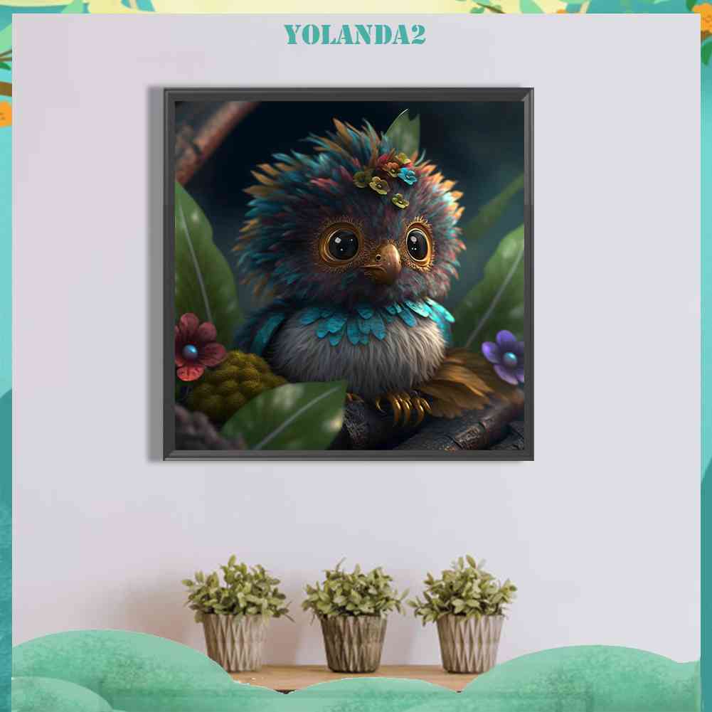 Tranh Đính Đá Kim Cương Toàn Bộ 5D DIY Hình Vẽ Con Cú