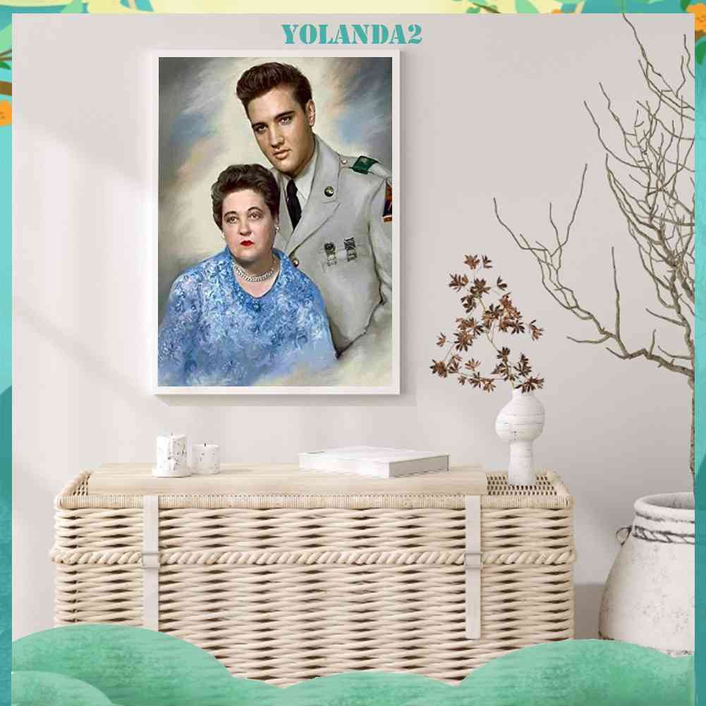 Bộ Tranh Đính Đá 5D Toàn Diện Họa Tiết Elvis Presley Độc Đáo DIY Dùng Trang Trí Nhà Cửa