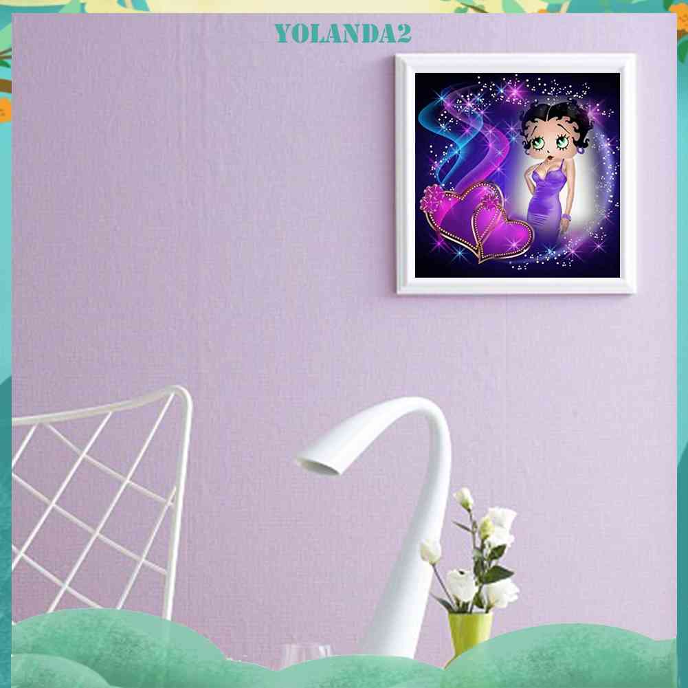 Tranh Đính Đá Kim Cương Toàn Bộ 5D DIY Hình Búp Bê Betty