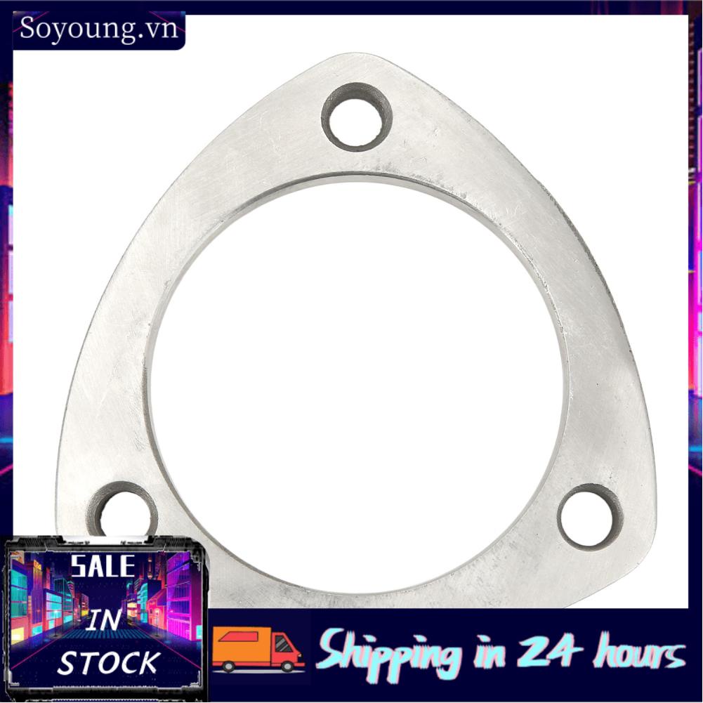 Soyoung 3 Bolt Exhaust Flange  Adapter Rustproof 3in Universal Steel Alloy for Header