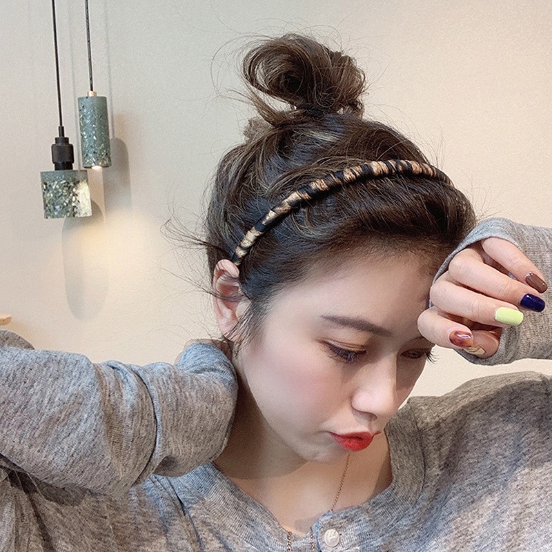 Băng Đô Cài Tóc Bằng Vải Không Trơn Thời Trang Cho Nữ