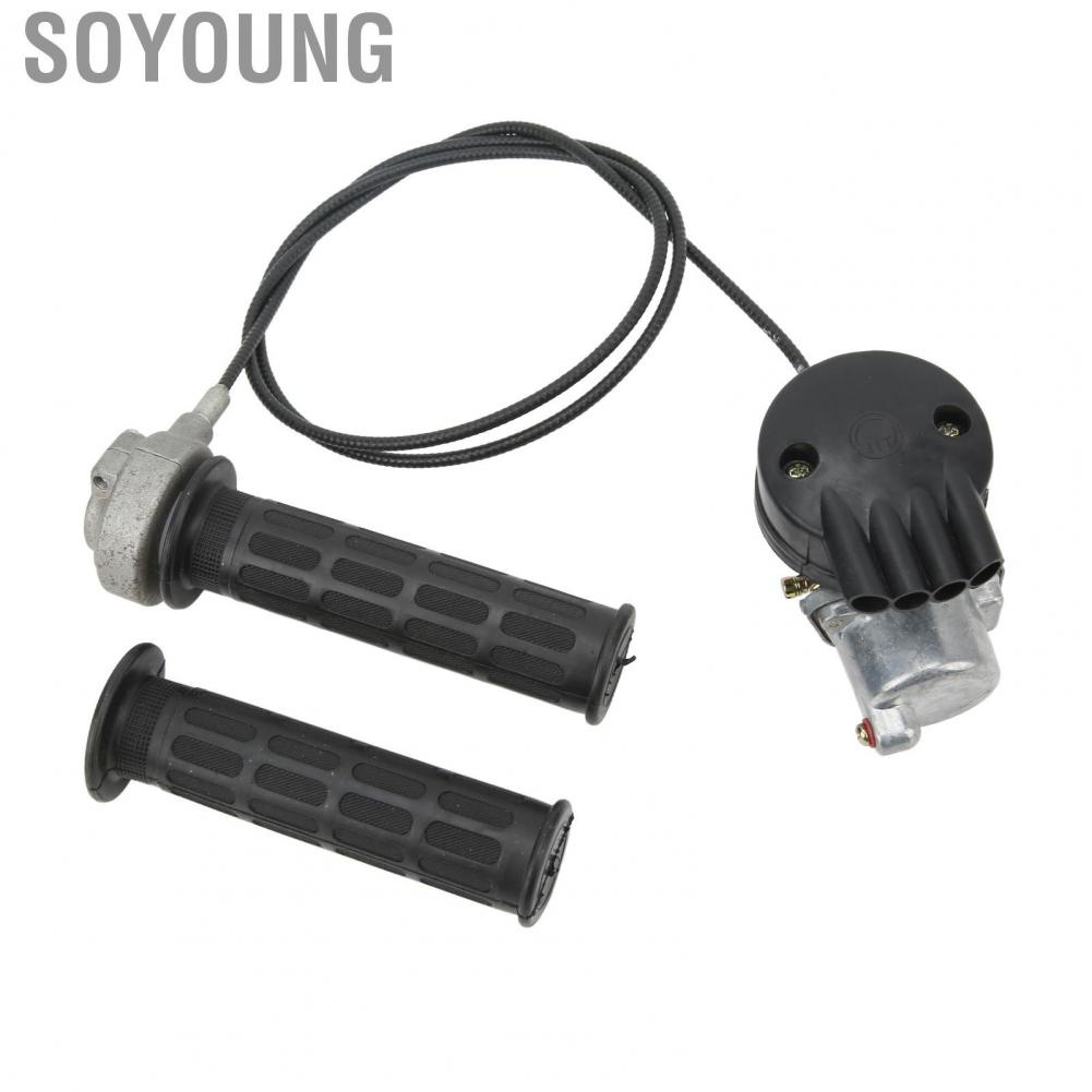 Soyoung Carb Throttle Grip Cable Set  High Toughness Carburetor Throttle Handle Bar  for 49cc To 80cc 2 Stroke Motorized Bicycle